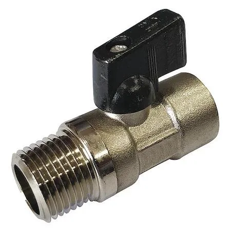 Zoro Select Zoro Select G-MVSP-25M 1/4" FNPT x MNPT Brass Mini Ball Valve — product photo
