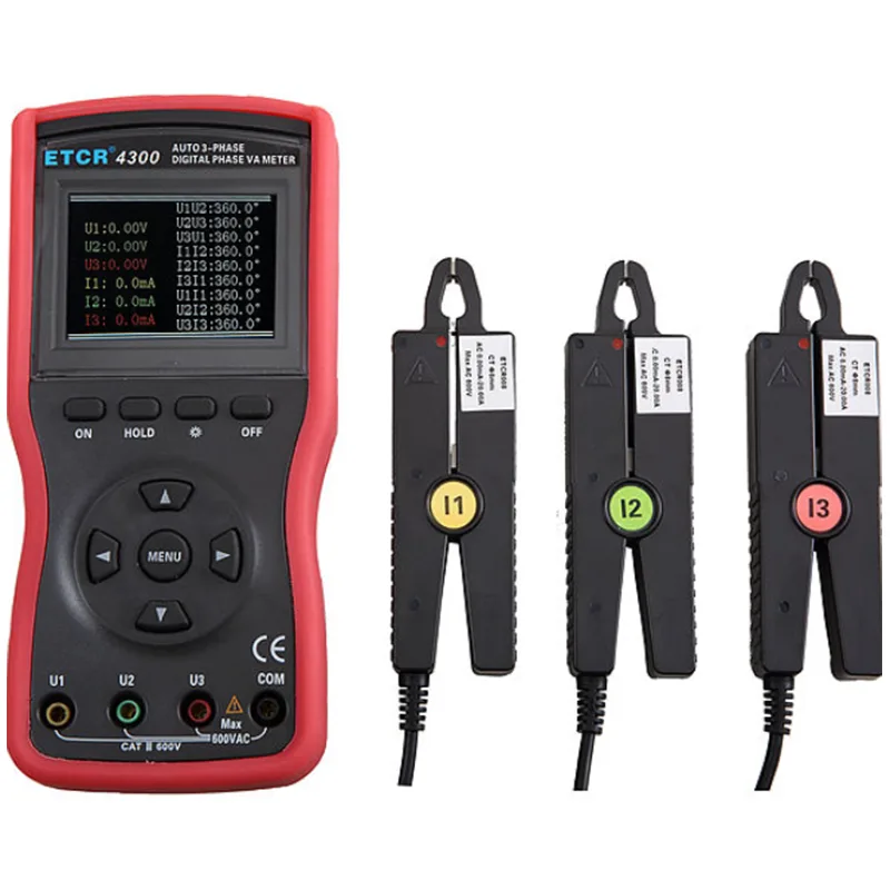 ETCR ETCR 4300 Three Phase Digital Phase Volt-Ampere Meter electrician tool — product photo