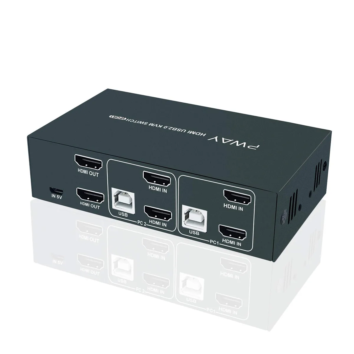 Mimo Tech Mimo Tech KVM Switch Dual Monitor 2 Port 4K@30Hz 1080P@60Hz USB 2.0 Hotkey — product photo