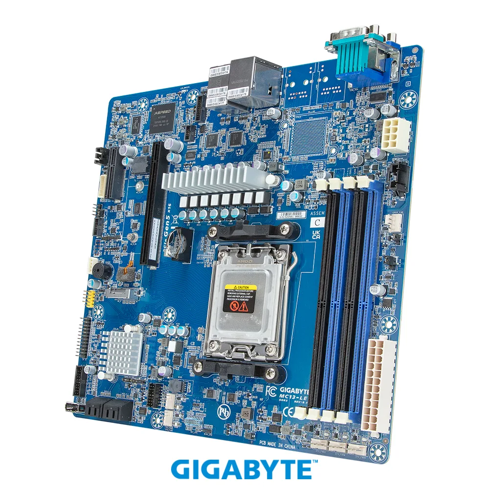 GIGABYTE GIGABYTE MC13-LE0 server motherboard AM5 DDR5 5600 1GbE — product photo