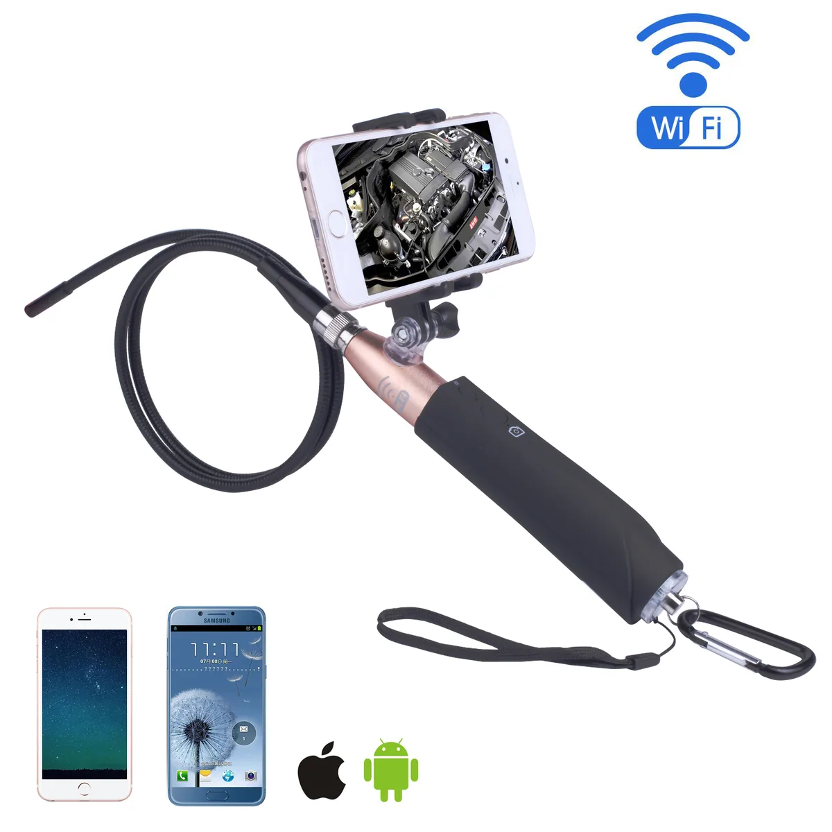 ECbidbuy ECbidbuy F110 5.5mm 2MP WiFi Endoscope 8mm 65° IP67 850mAh — product photo
