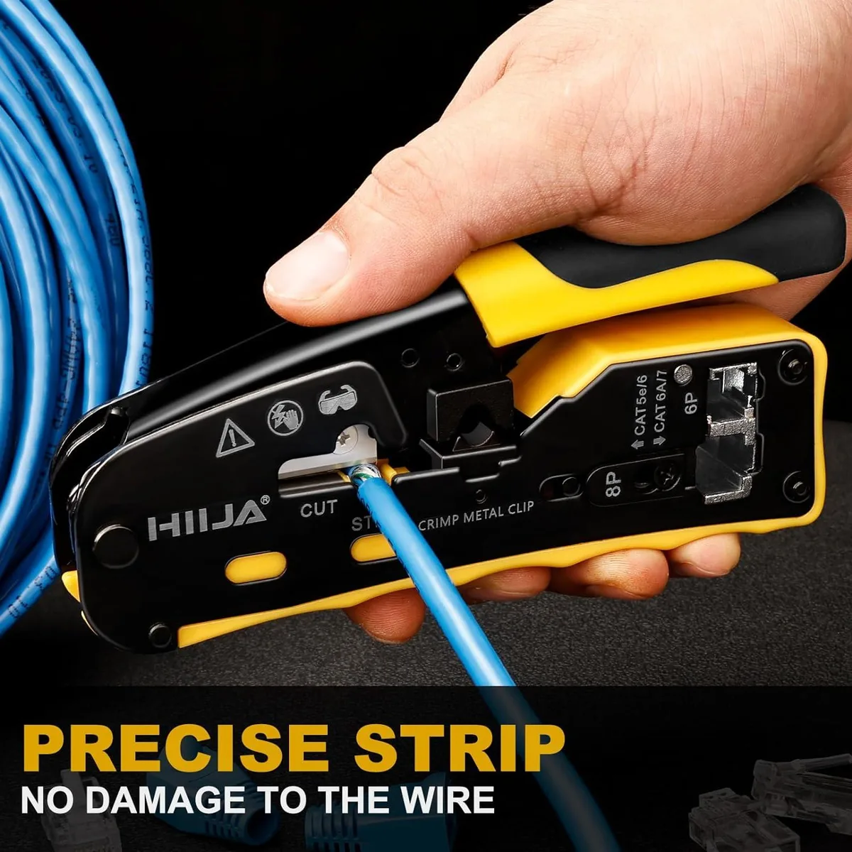 BFKK BFKK RJ45 Crimp Tool Kit with 50PCS Connectors and Tester — product photo