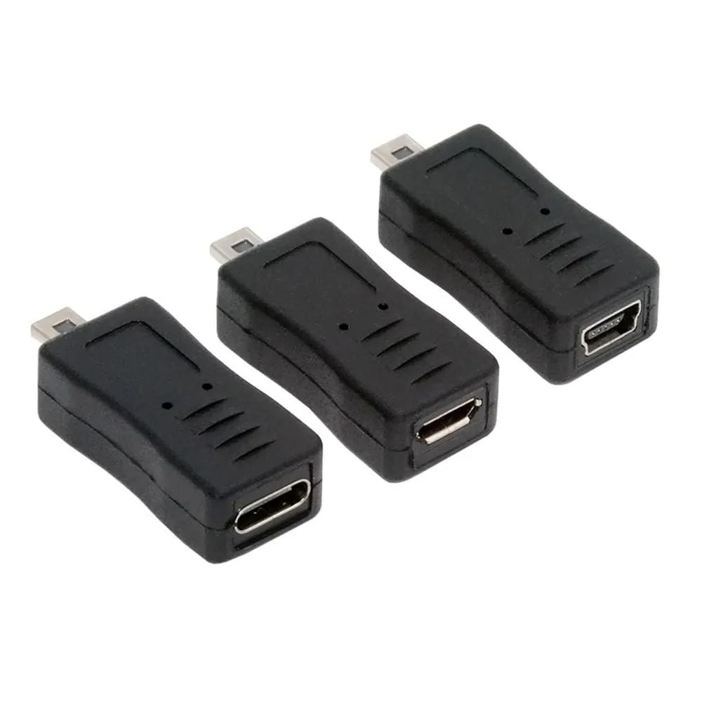 Fervit Fervit 3-pack USB-C Micro Mini USB Female to Mini 8P Camera Adapter Set — product photo