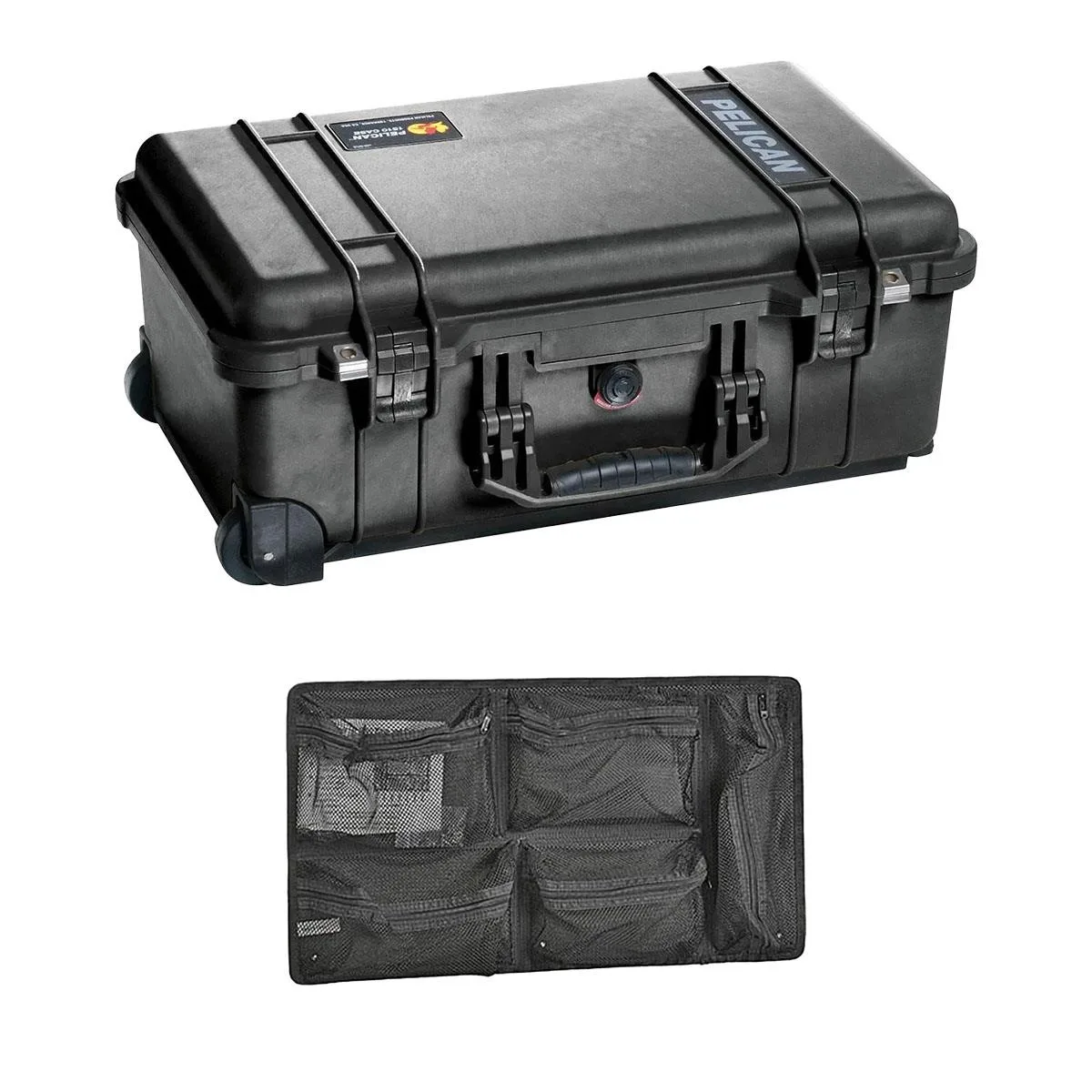 Pelican Products, Inc. Pelican 1510 Carry-On Case with TrekPak Divider System and Attache Lid Organizer, Black — product photo