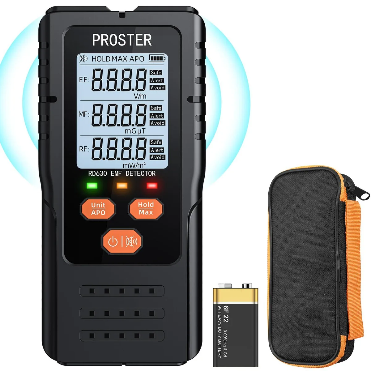 KEHIPI KEHIPI 3-in-1 EMF Meter RF 10GHz EF MF Detector — product photo