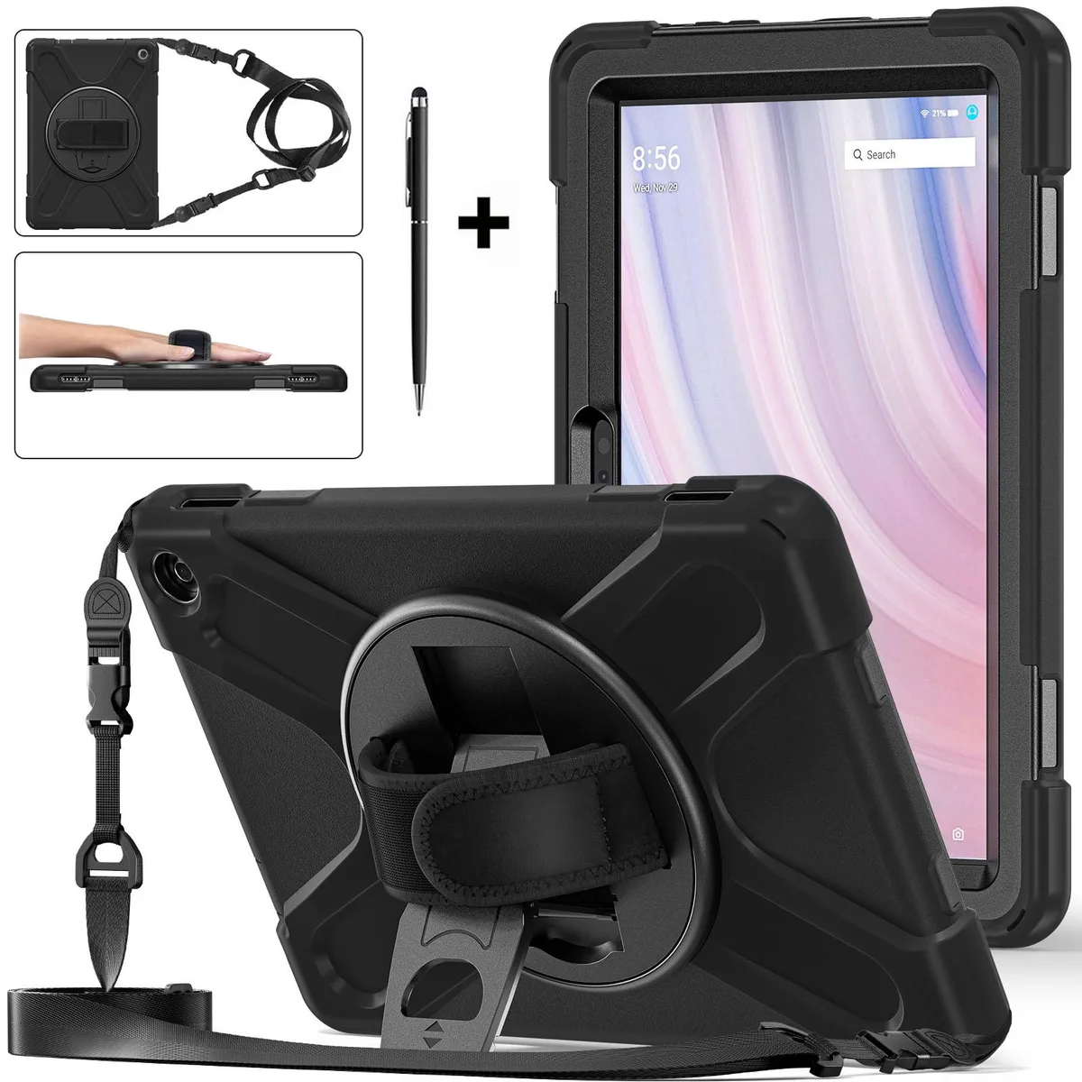 BONAEVER BONAEVER Shockproof Case for Fire HD 10 13th Gen 2023 10.1 inch Black — product photo