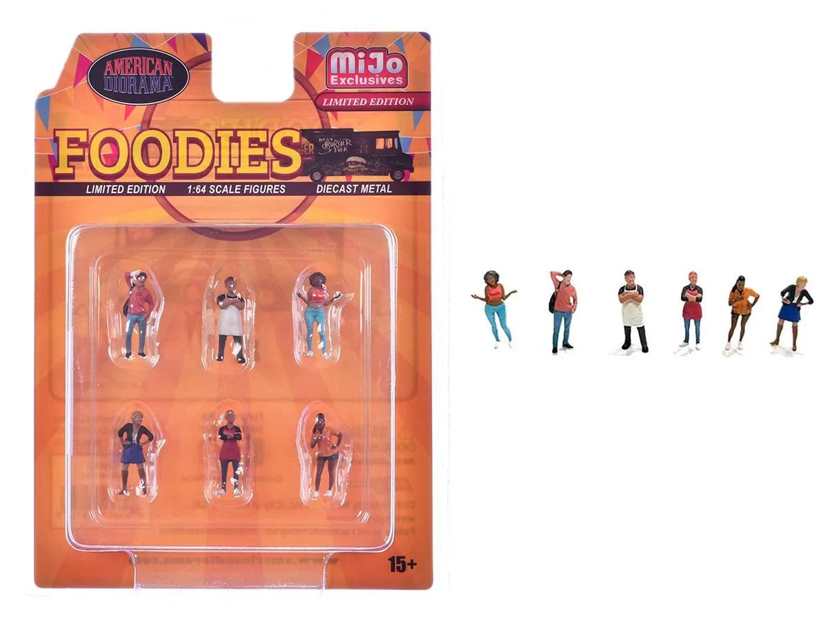 American Diorama American Diorama "Foodies" 6-Figure Diecast Set 1/64 Scale Limited Edition hobby collectible — product photo