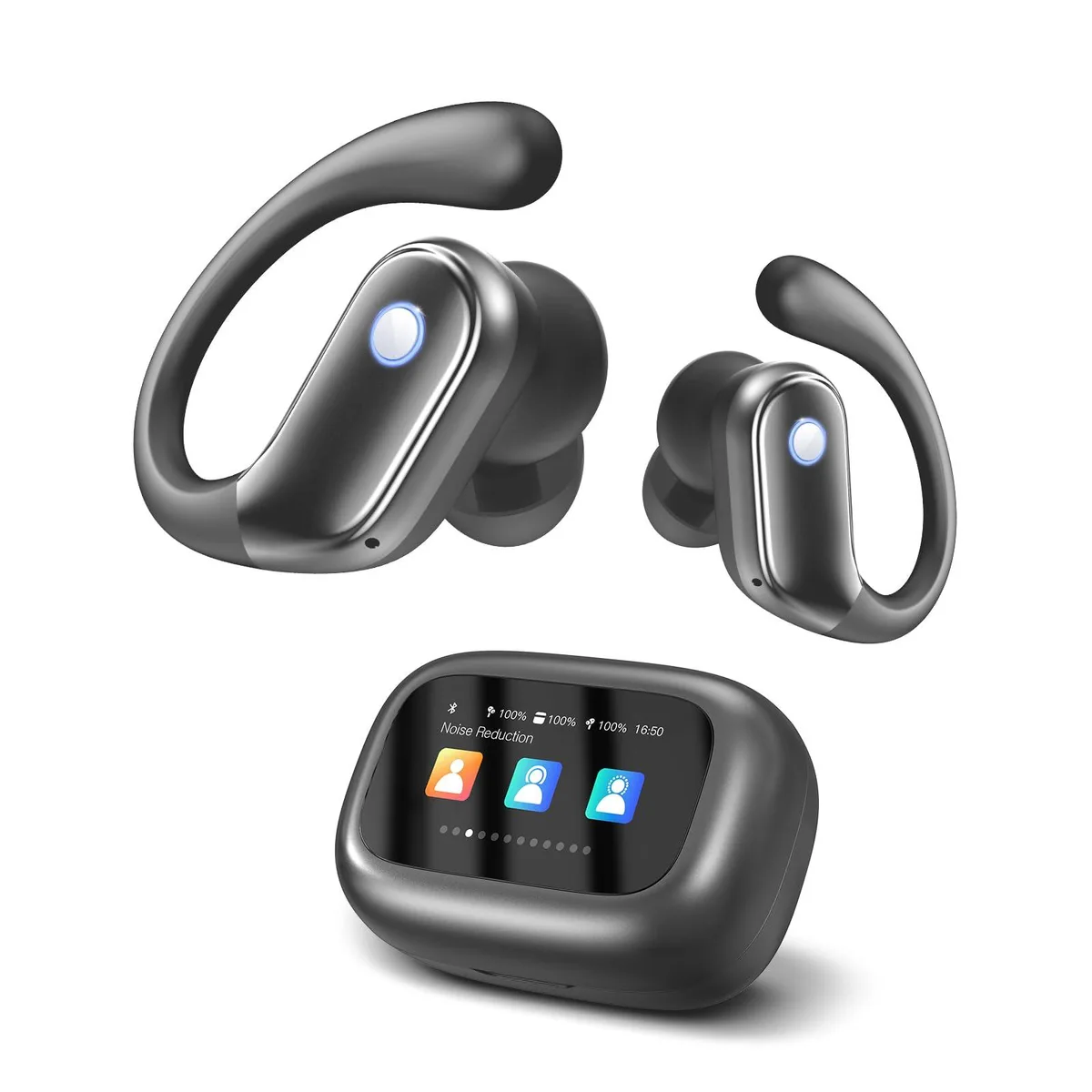 SuperTooth TP01 Bluetooth 5.4 Earbuds Jet Black — product photo