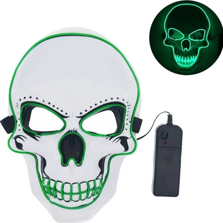 sakose sakose Halloween LED luminous skull mask Green — product photo
