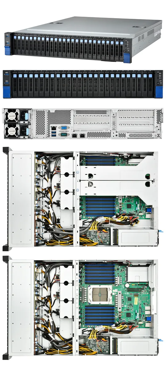 TYAN TYAN B8056T70AE26HR-2T barebone server 2U 24 DDR5 26 NVMe U.2 1600W — product photo