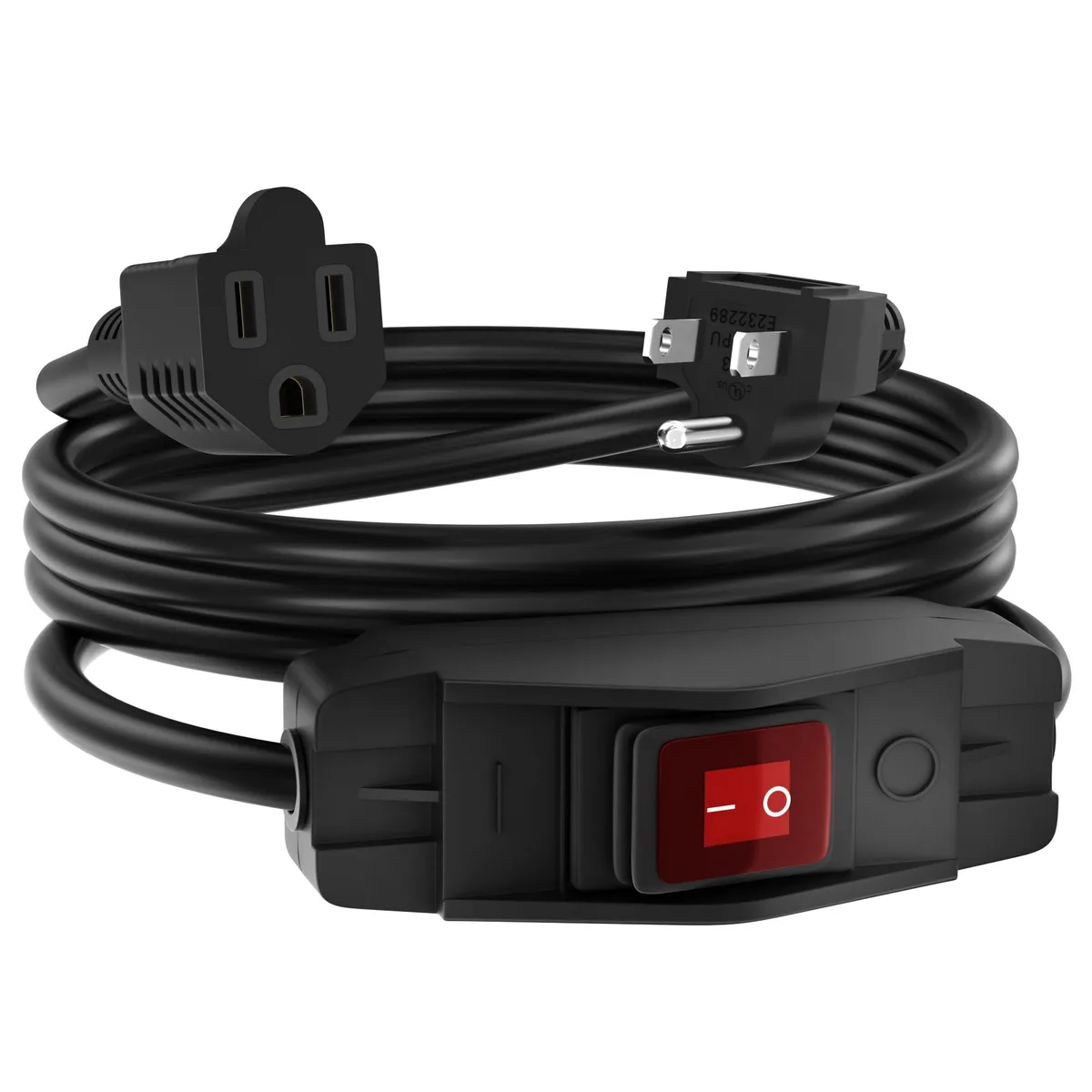  Joinfworld KCD5-308W1-8ft 14AWG 15A 125V Switched Extension Cord — product photo