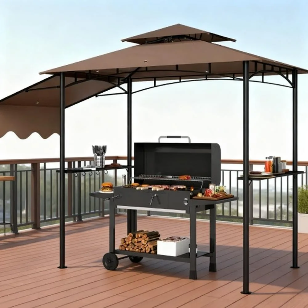 Bullride Bullride Premium Brown Grill Gazebo 95.3" L x 58.7" W x 97.6" H — product photo