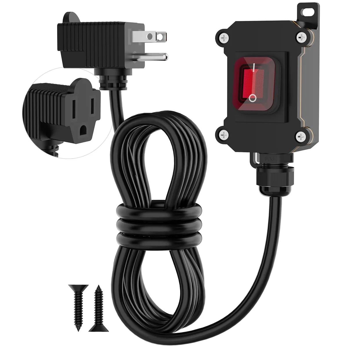  cnaodun ICSWC-6.5FT 6.5ft 18AWG Power Extension Cord — product photo
