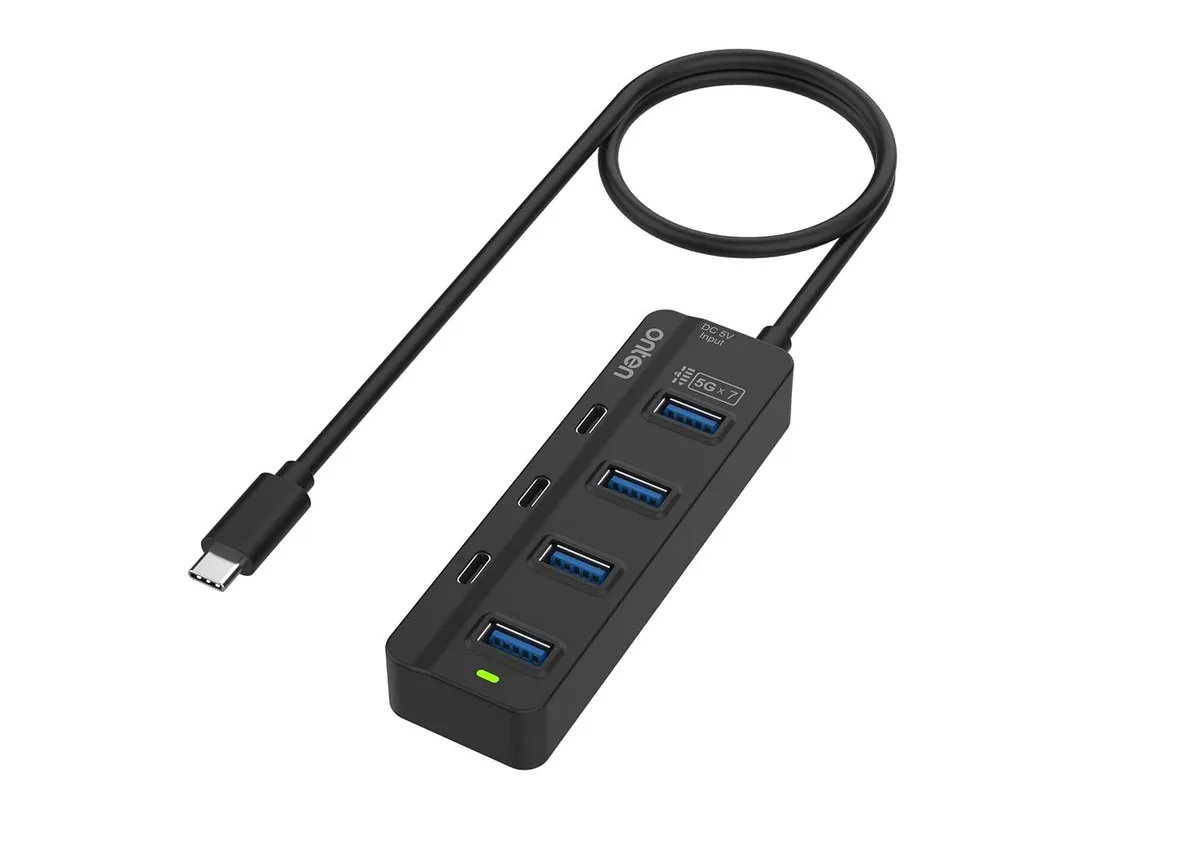 LORDWORLD LORDWORLD 7-Port USB-C Hub 3.2ft Cable 4×USB 3.0 3×USB-C — product photo