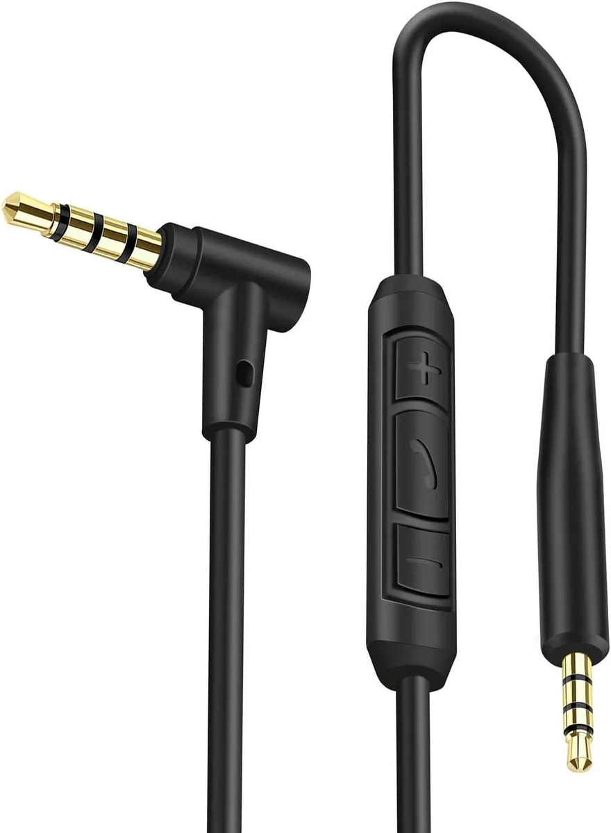 Brainwavz Brainwavz Replacement Aux Cable for Bose QC25 QC35 with Inline Mic Volume Control Black — product photo