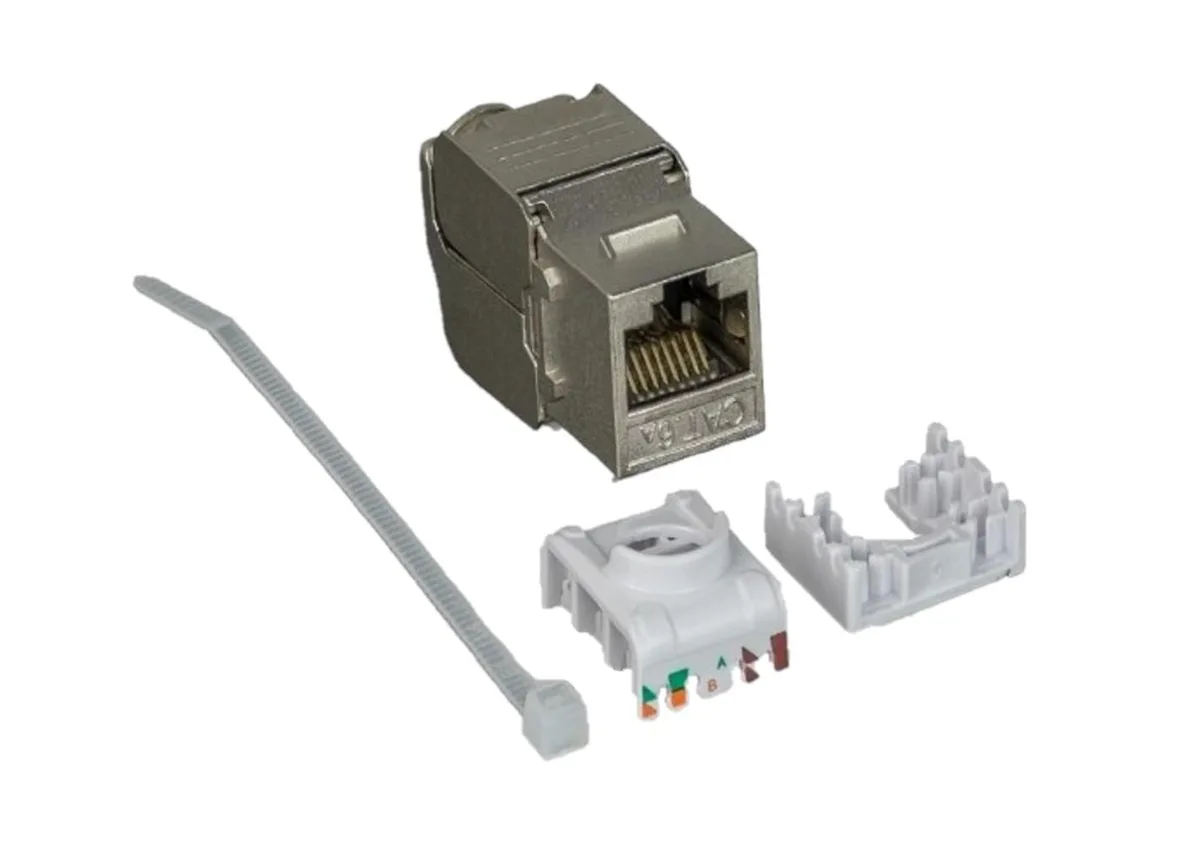 Micro Connectors Micro Connectors CAT 6A Shielded Tool Less Keystone Jack Gray FRT-865ST — product photo