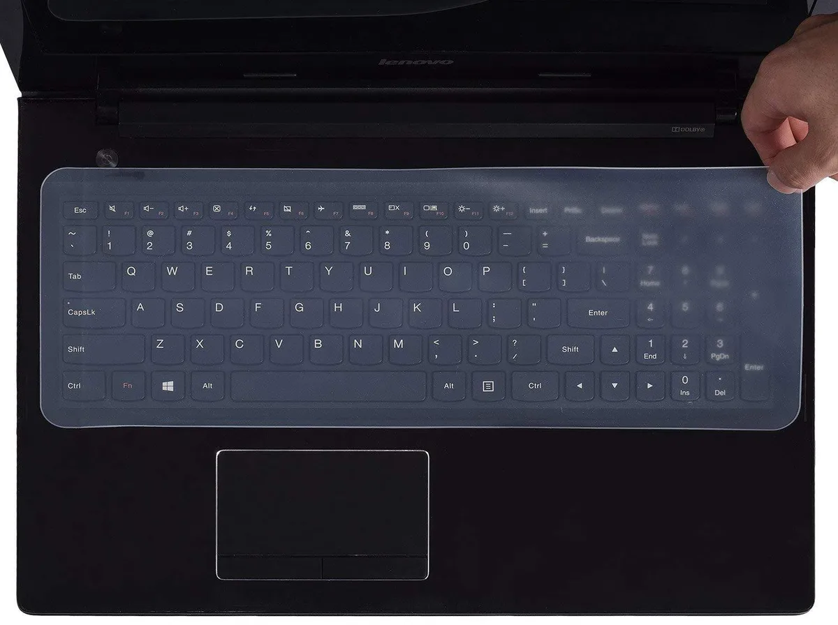  Goliton Universal Keyboard Protector 15.6-17.3 inch Clear Silicone — product photo