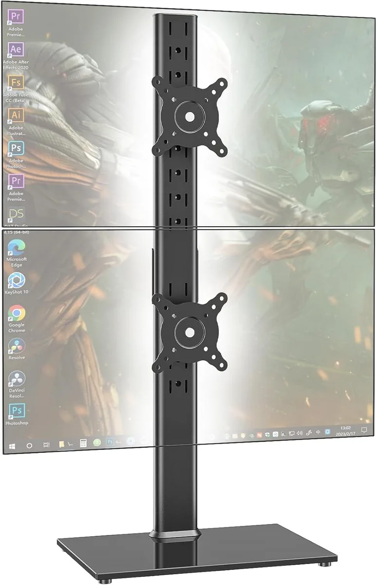 PISKEKAT PISKEKAT Vertical Dual Monitor Stand 13-34in VESA 75/100 AX05TB02 — product photo