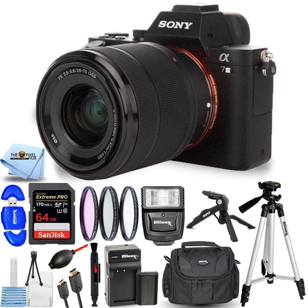 Sony Sony Alpha a7 III 24.2MP Full-Frame Mirrorless Camera with 28-70mm Lens 14PC Accessory Bundle — product photo
