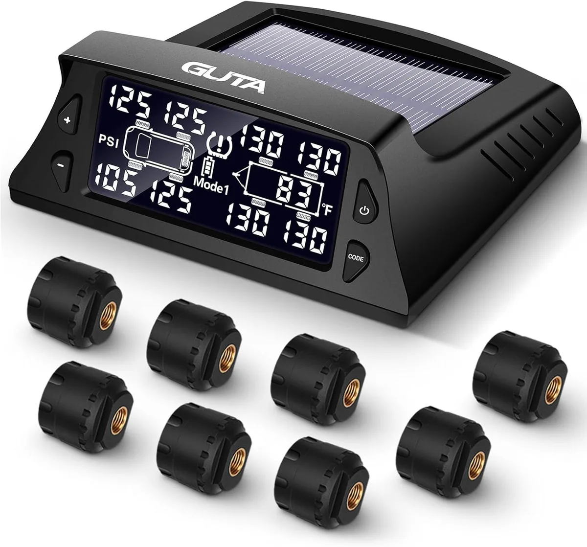 WUQ WUQ RV Tire Pressure Monitoring System 8 External Sensors 0-188 PSI — product photo