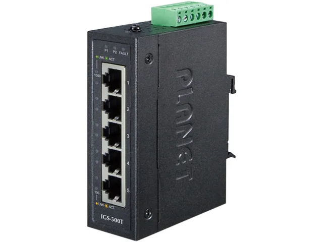PLANET PLANET IGS-500T 5-Port Gigabit DIN Rail network switch — product photo