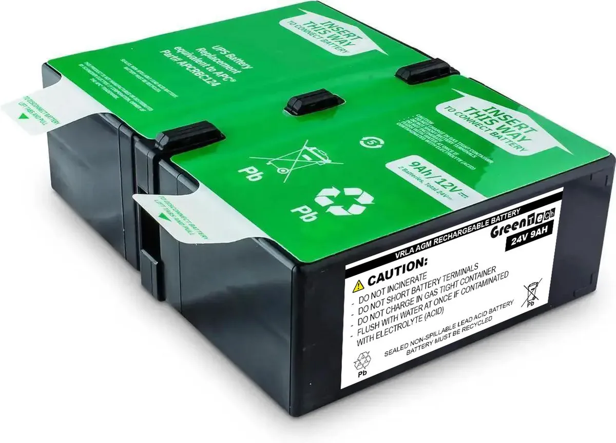 GreenTechLLC GreenTechLLC APCRBC124 SLA Battery 24V 9Ah for APC UPS — product photo