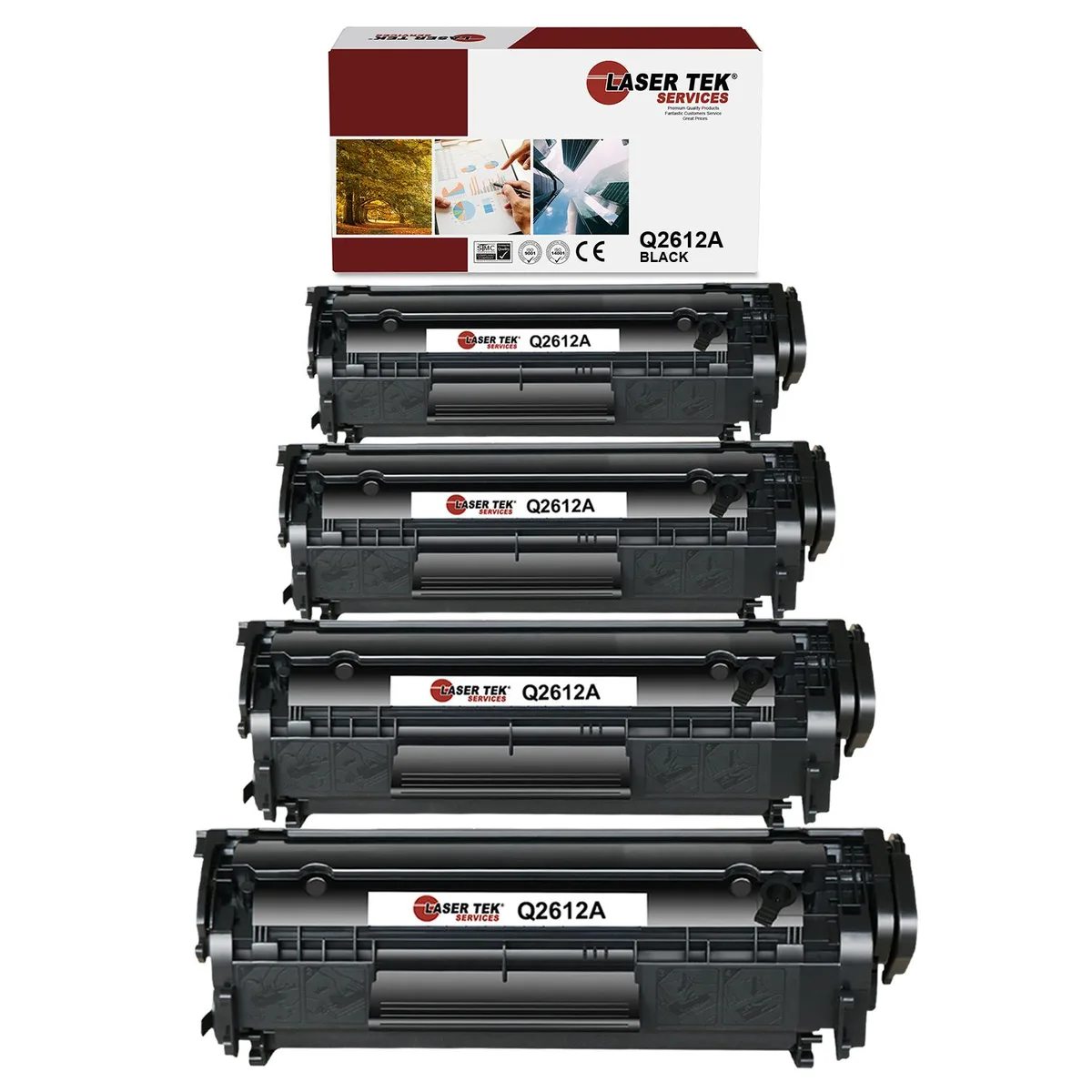 Laser Tek Services Laser Tek Services 12A Black Toner Cartridge 4PK Q2612A — product photo