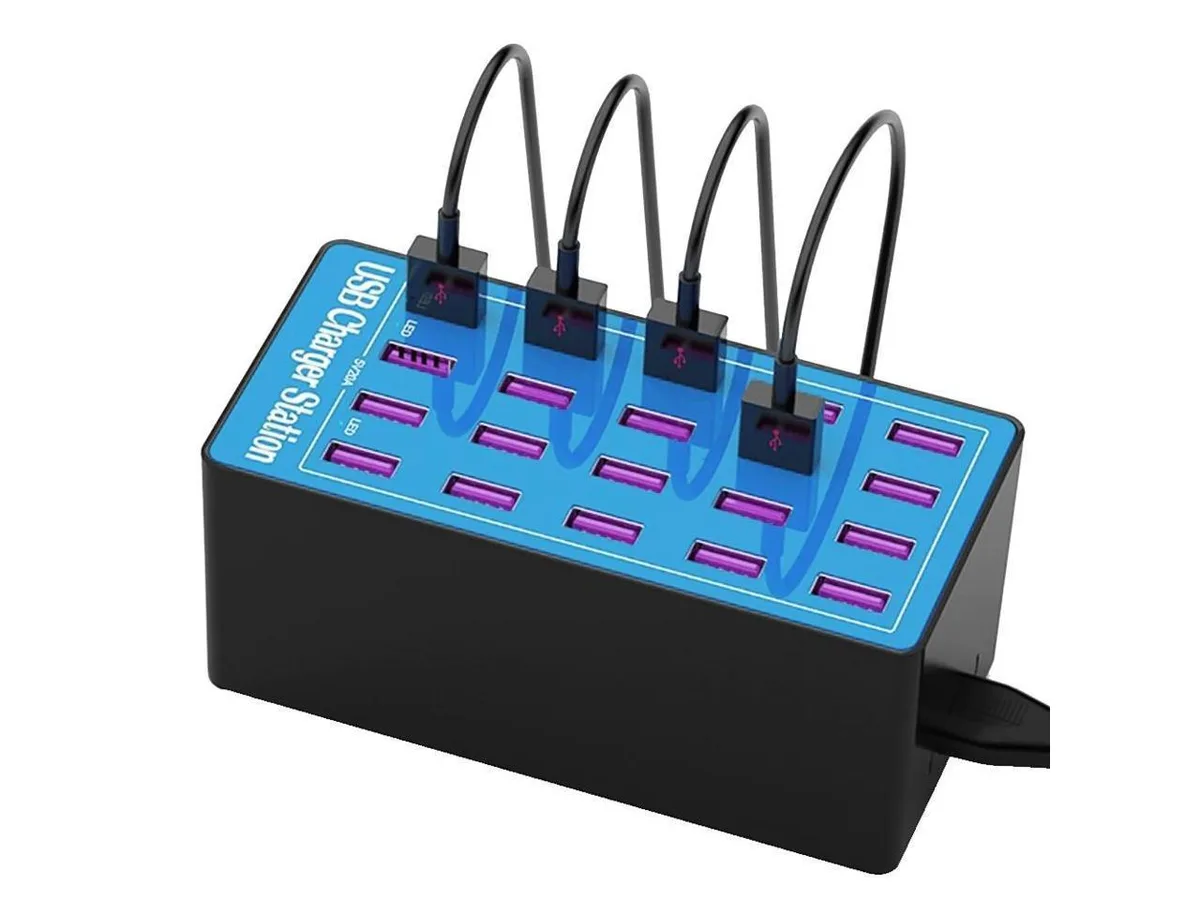 IXJYLCPC IXJYLCPC 20-Port USB 3.0 Charging Station Blue — product photo