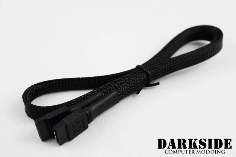 Darkside Computer Modding Darkside Computer Modding 60cm SATA 3.0 180° to 180° Data Cable Jet Black — product photo