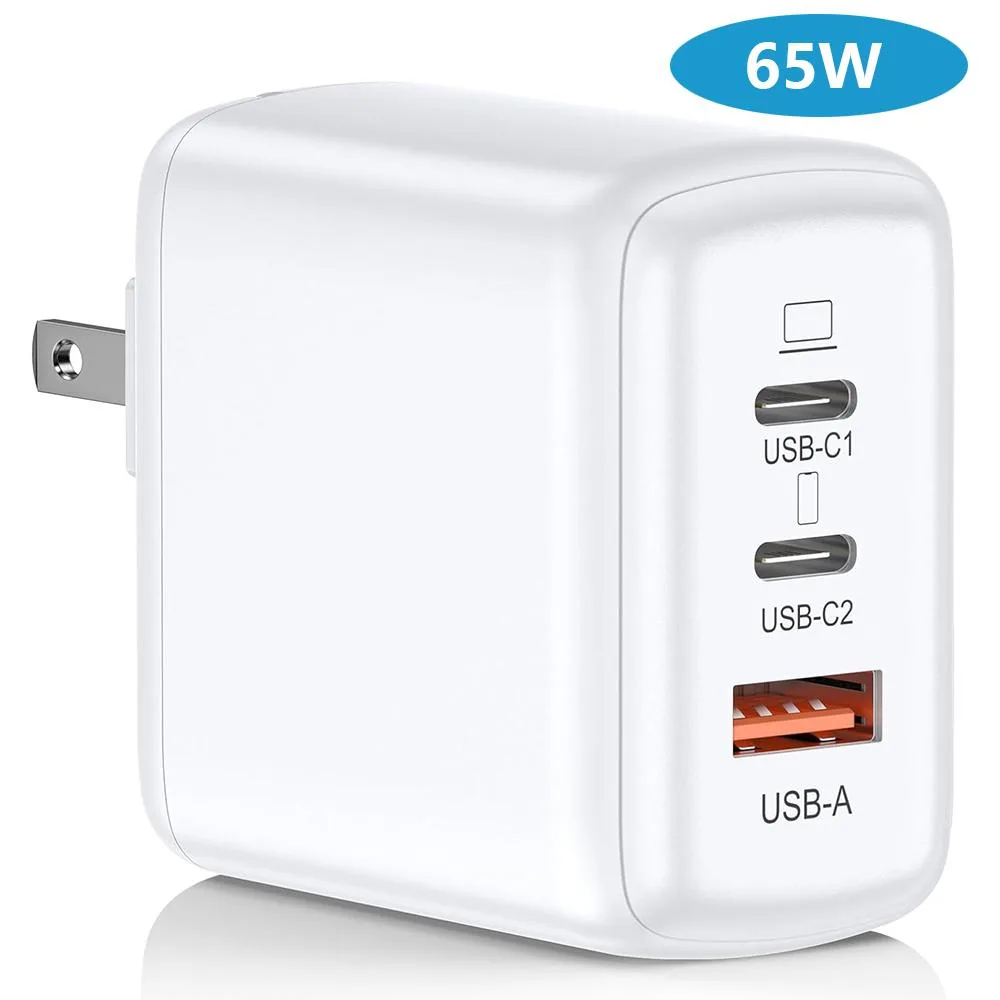 AUTYUE AUTYUE 65W 3-Port GaN Charger White — product photo