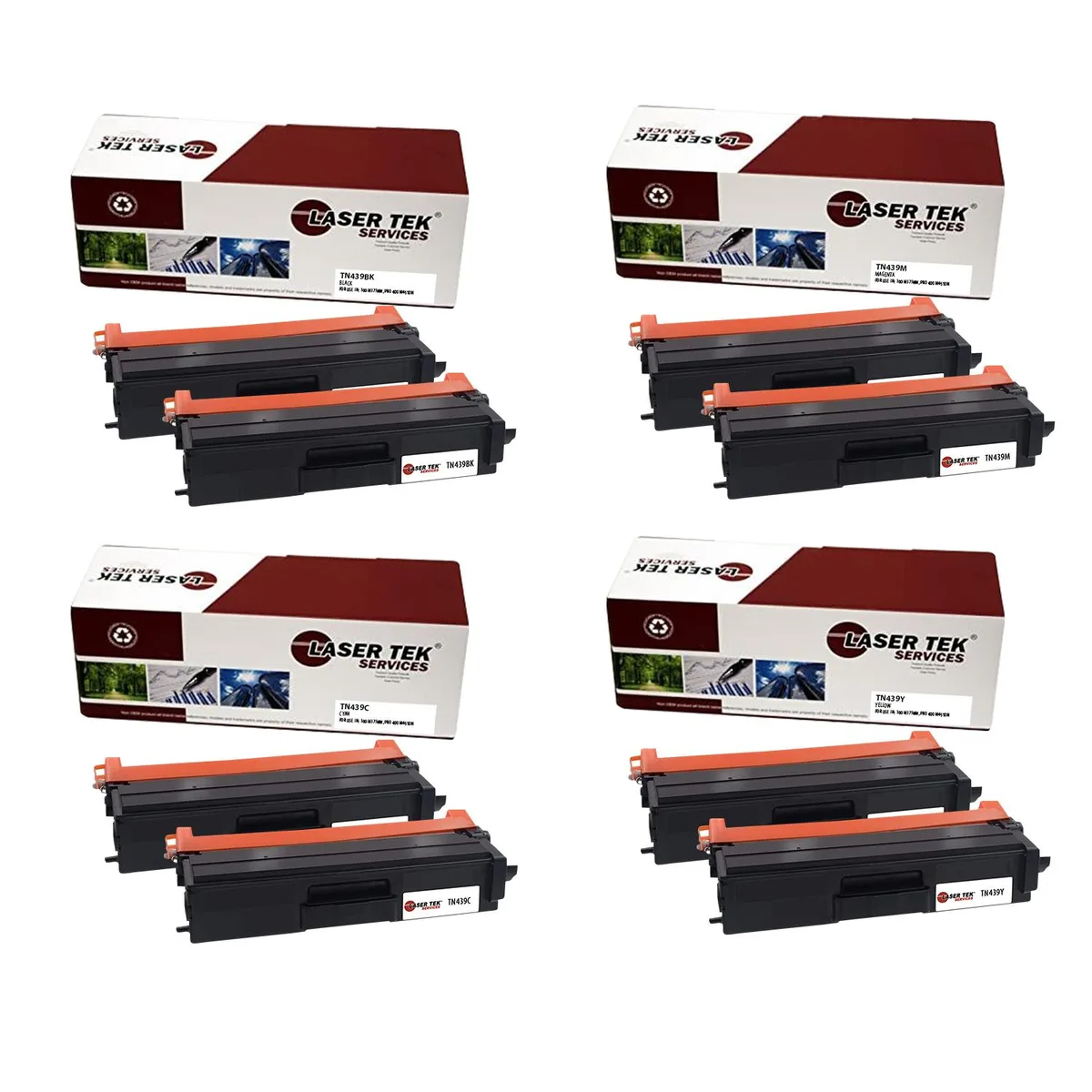 Laser Tek Services Laser Tek Services TN439 4-Colour 8-Pack Toner Cartridge — product photo