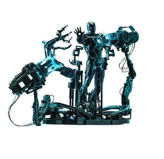 Hot Toys Hot Toys MMS672D50 Neon Tech Iron Man &amp; Suit-Up Gantry action figure — product photo