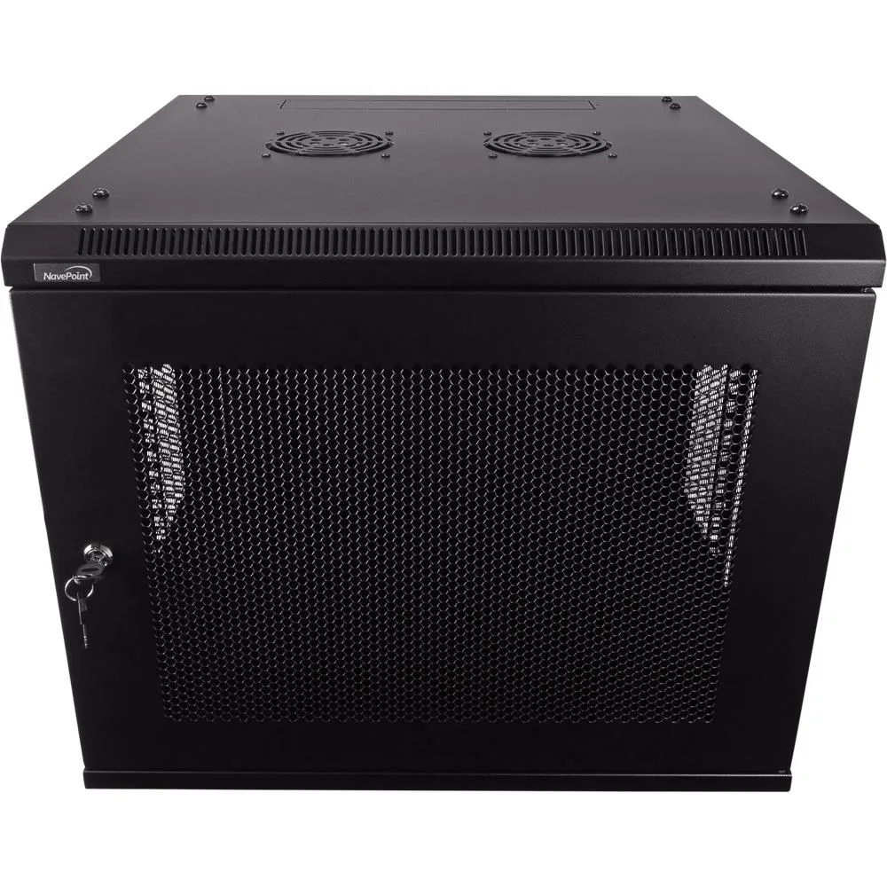 NavePoint NavePoint 9U Wallmount Perforated Cabinet 600mm Depth with Fans — product photo