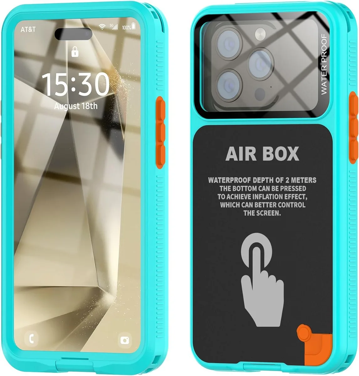 BONAEVER BONAEVER Waterproof Case iPhone 12/13/14/15 6.1" Blue IP68 — product photo