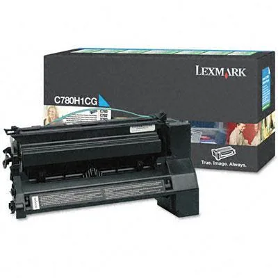 Lexmark C780 cyan toner cartridge in sealed box