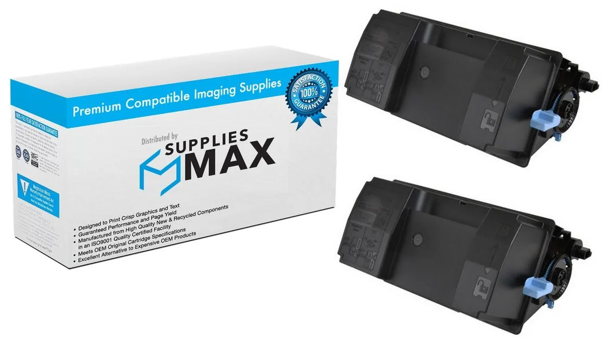 SuppliesMax SuppliesMax Black Toner Cartridge 2-Pack 40000 Pages TK-3442 — product photo