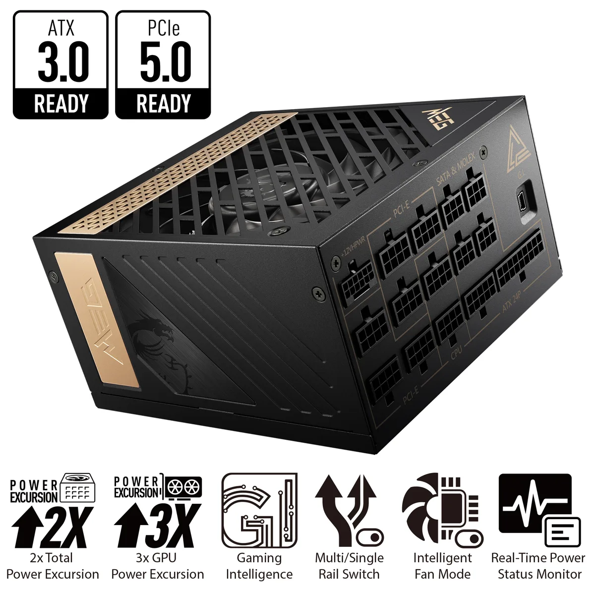 MSI MSI MEG Ai1000P PCIE5 1000W power supply — foto produk