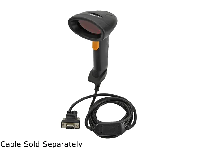 Handheld barcode scanner, serial interface, no cable included, .75 kg