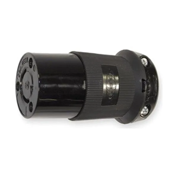 Hubbell Incorporated Hubbell HBL2323BK 20A Locking Connector L6-20R 2P 3W 250VAC Black — product photo