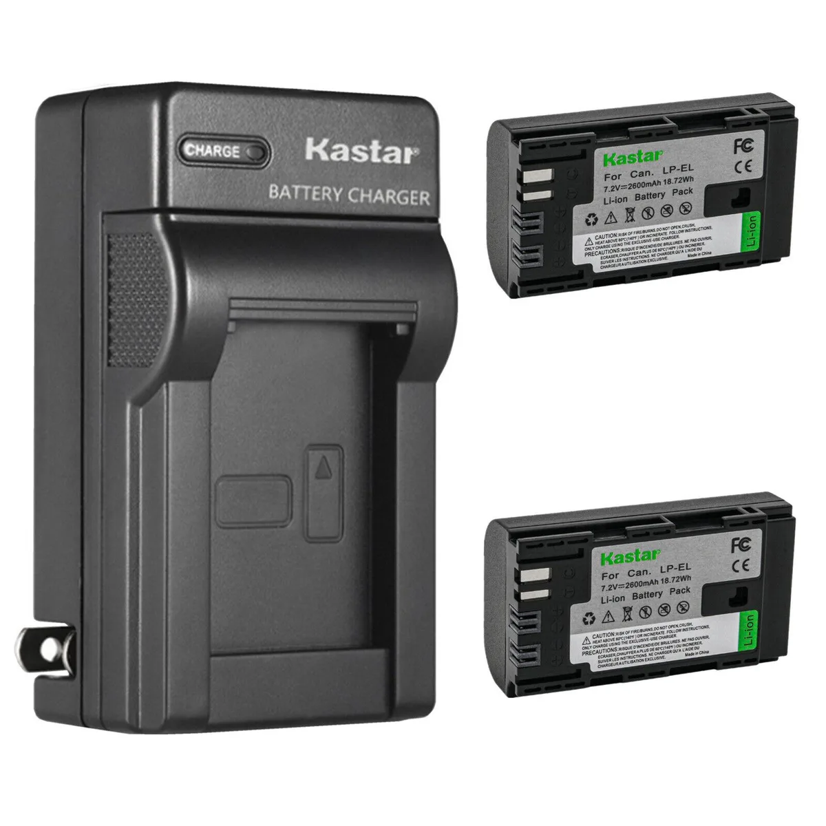 Kastar Kastar 2-Pack LP-EL Battery &amp; AC Wall Charger — product photo