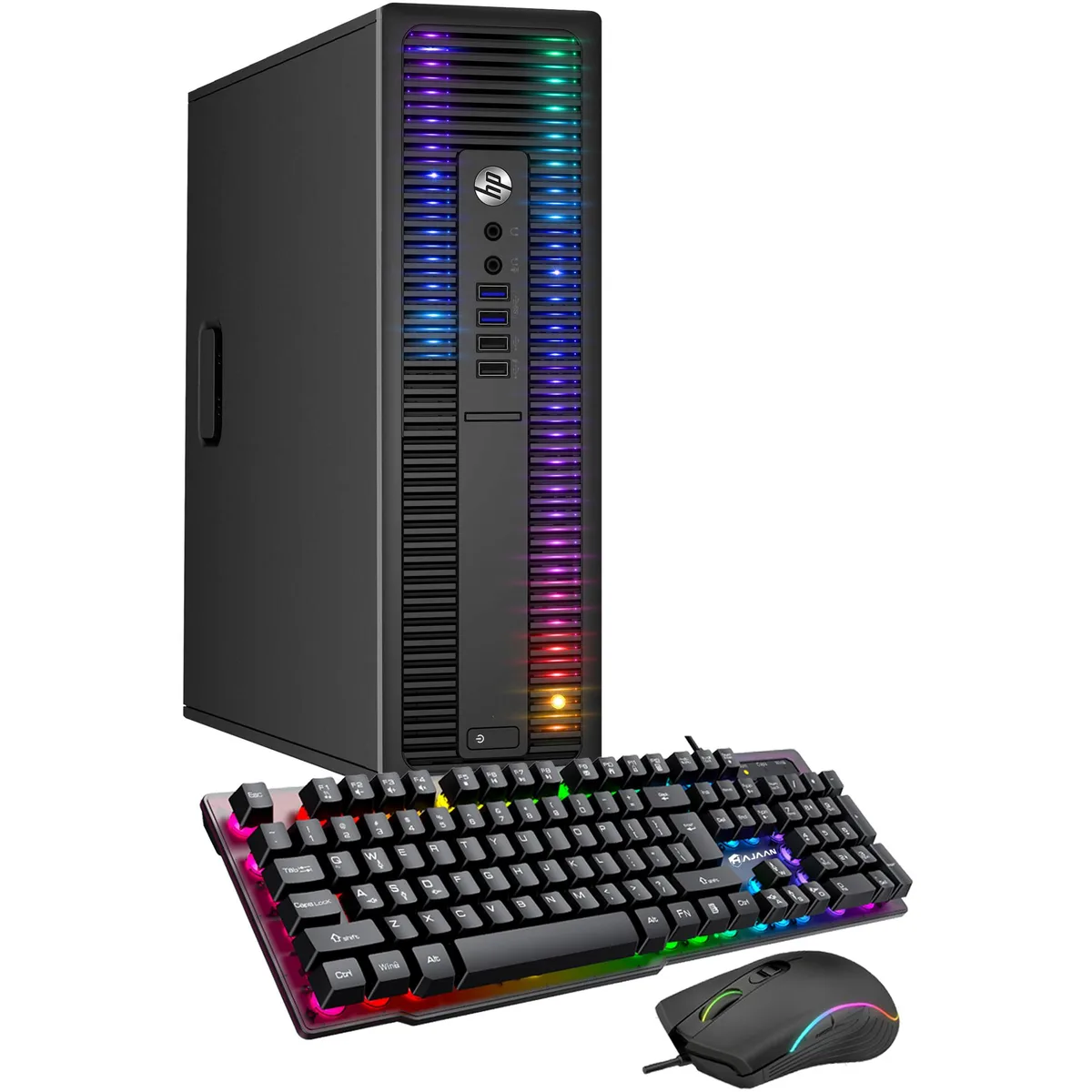 HP HP ProDesk 600 G4 Gaming PC Intel Core i5-4570 3.2 GHz 8GB DDR3 256GB SSD Windows 10 Pro RGB — product photo