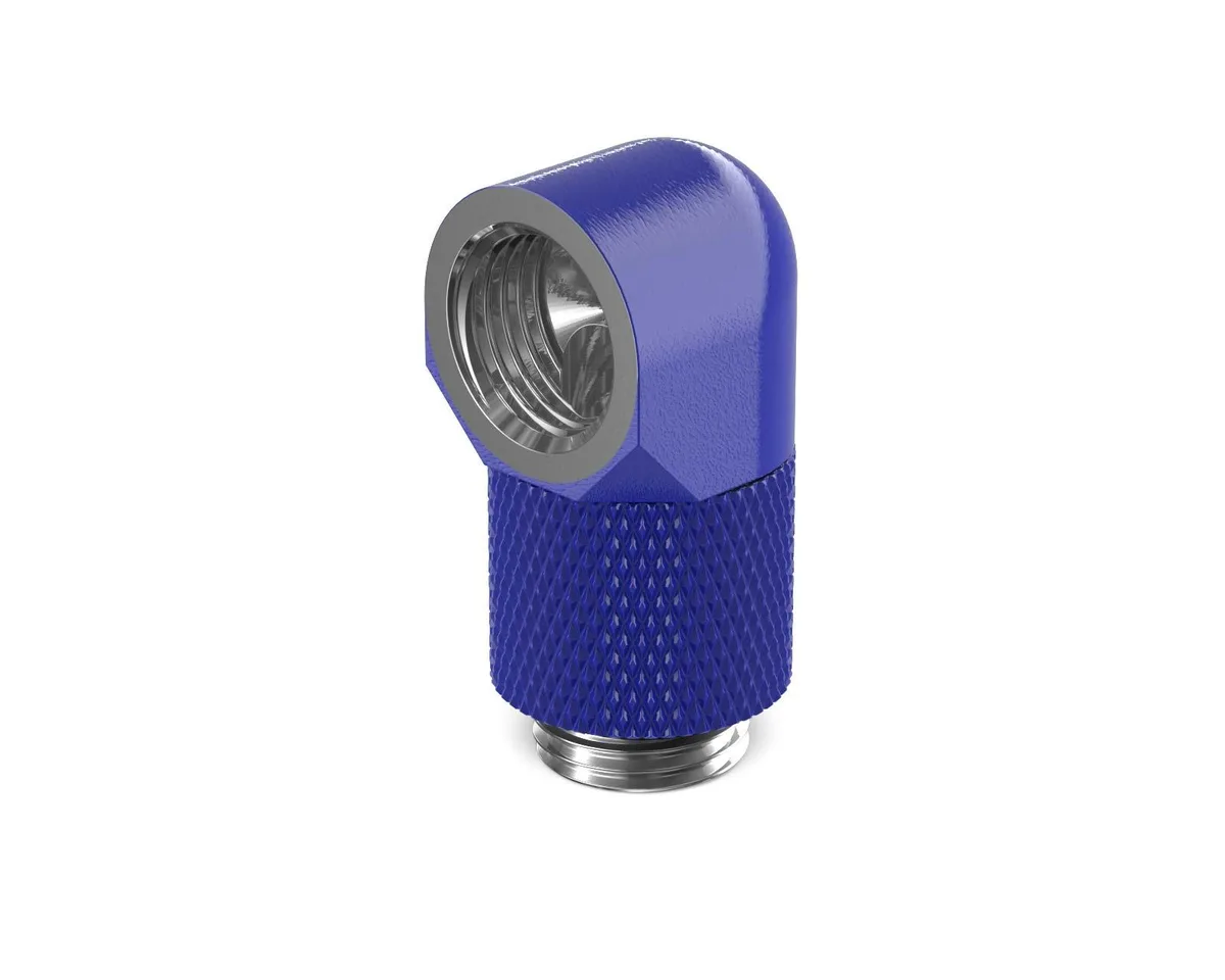 PrimoChill PrimoChill G1/4 90° Rotary 15mm Extension Elbow Fitting True Blue — product photo