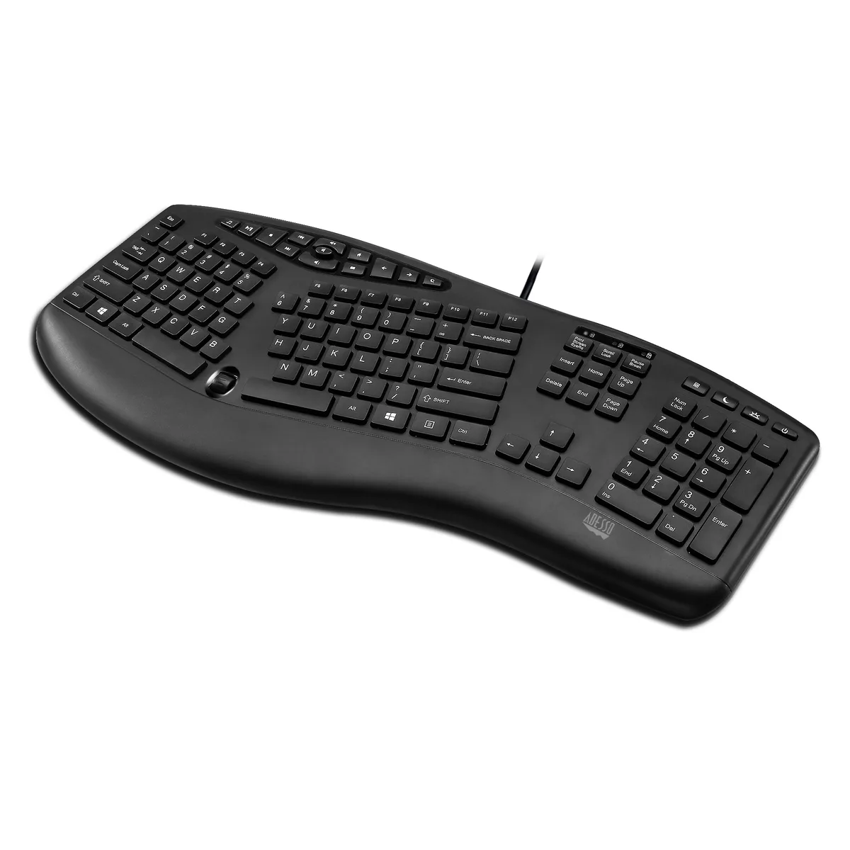 Adesso Adesso AKB-160UB-FR USB wired ergonomic full-size keyboard — product photo