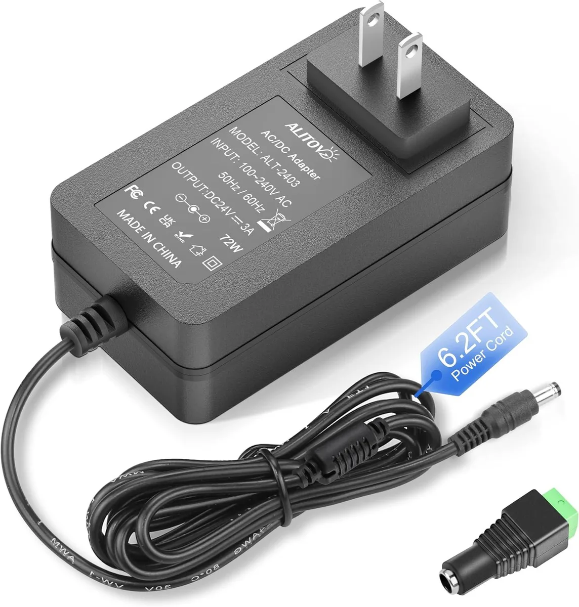 DYMATIZE DYMATIZE 24V 3A 72W AC Adapter 5.5x2.5mm 6.2ft accessory — product photo