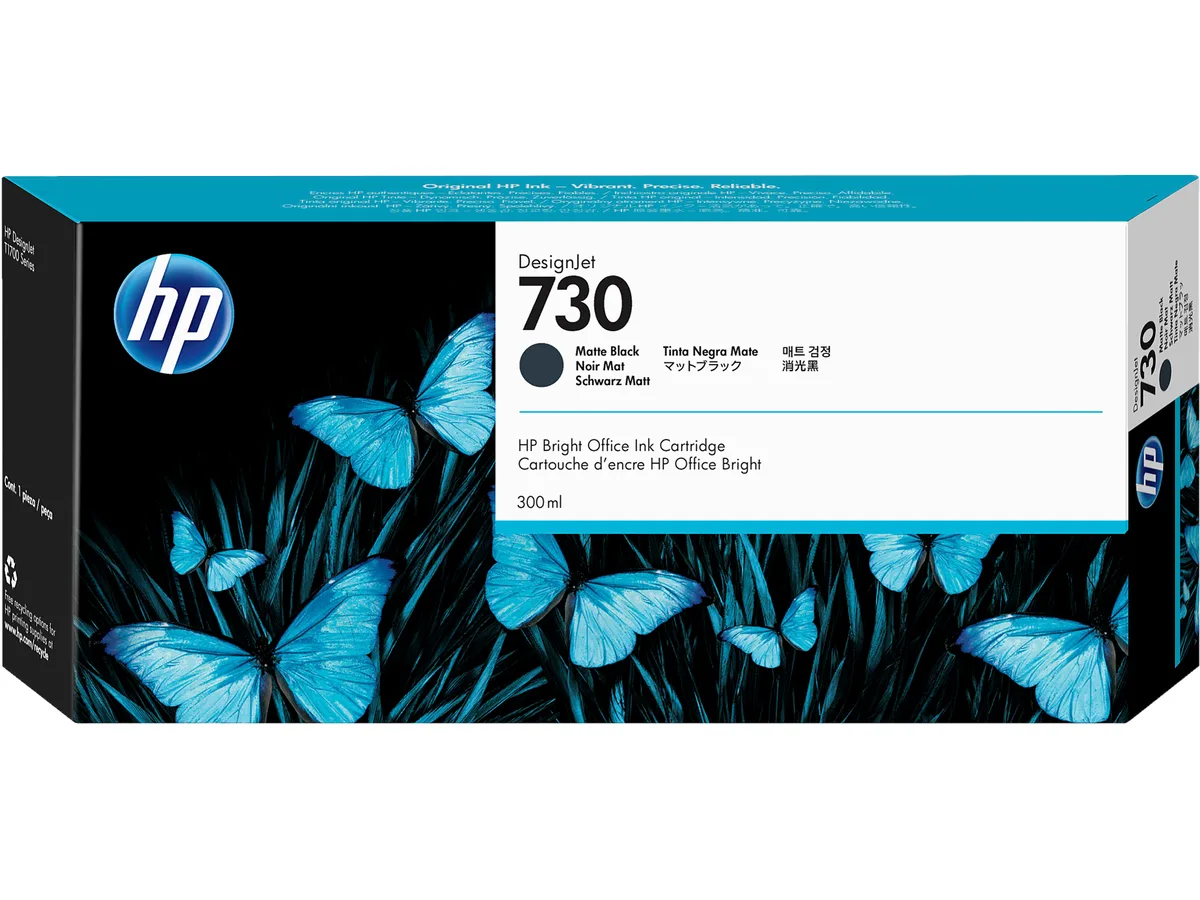 HP HP P2V71A 730 Matte Black DesignJet Ink Cartridge 300-ml — product photo