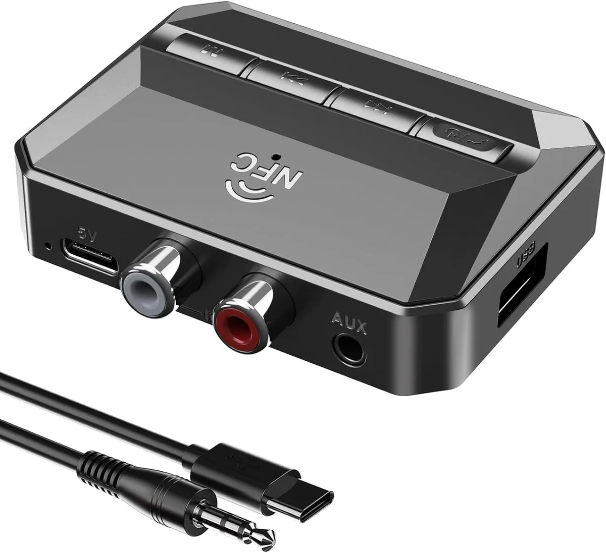 AUTYUE AUTYUE Z3#Q2604_B Bluetooth 5.3 Audio Receiver with NFC, USB &amp; TF Card Support — product photo