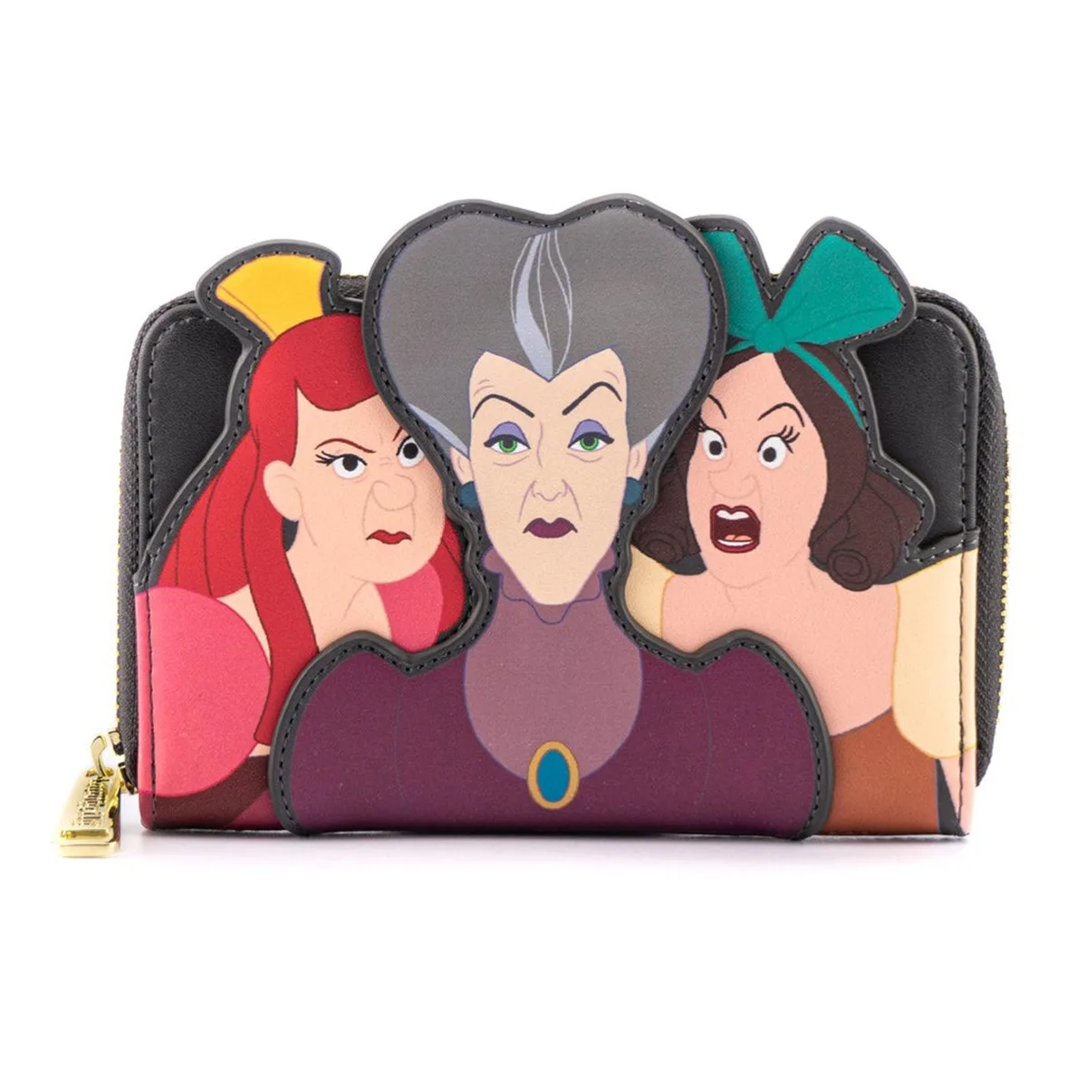 Loungefly Loungefly Disney Villains Cinderella Evil Stepmother Stepsisters Zip Wallet — product photo