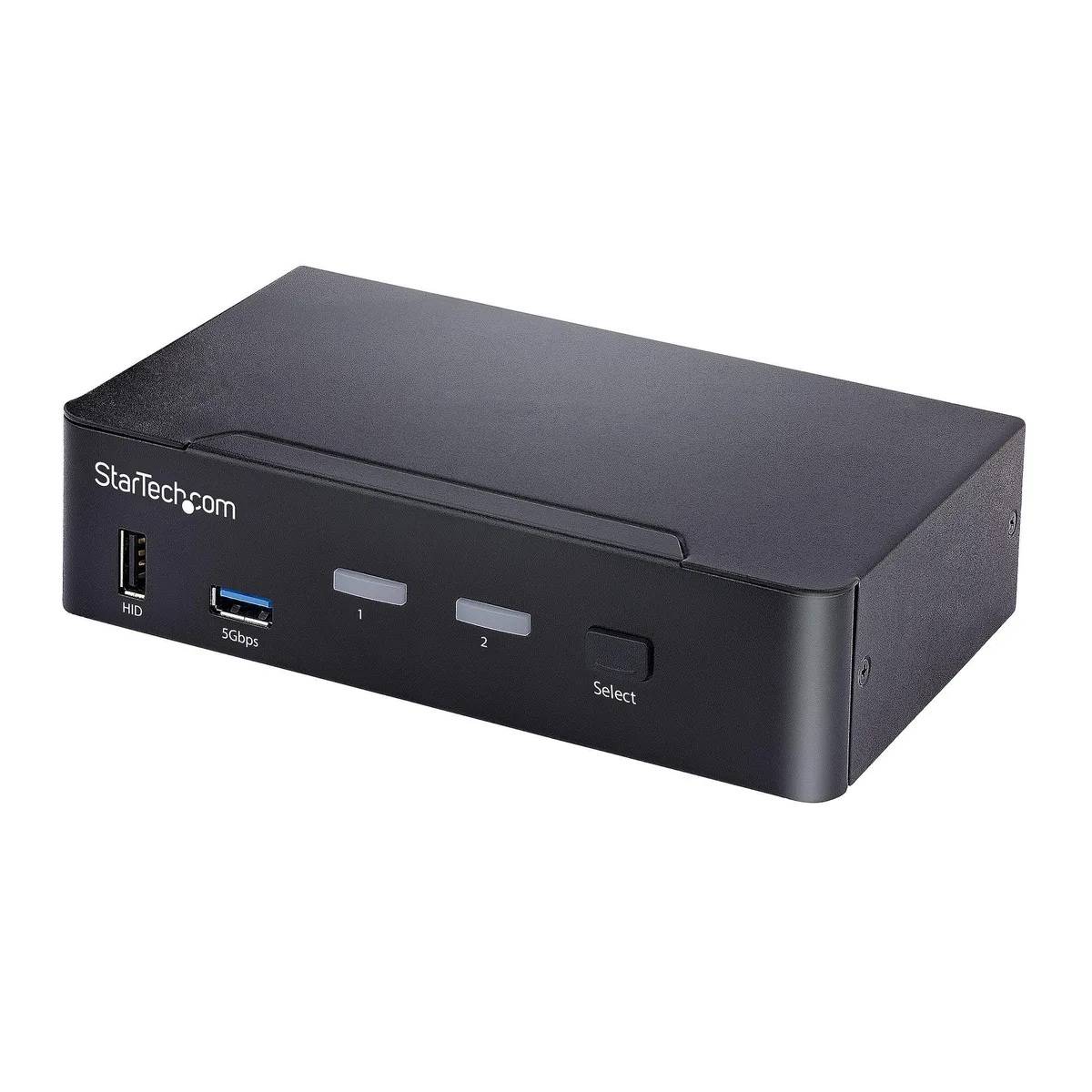 Compact silver box with two USB-C ports and DisplayPort outputs