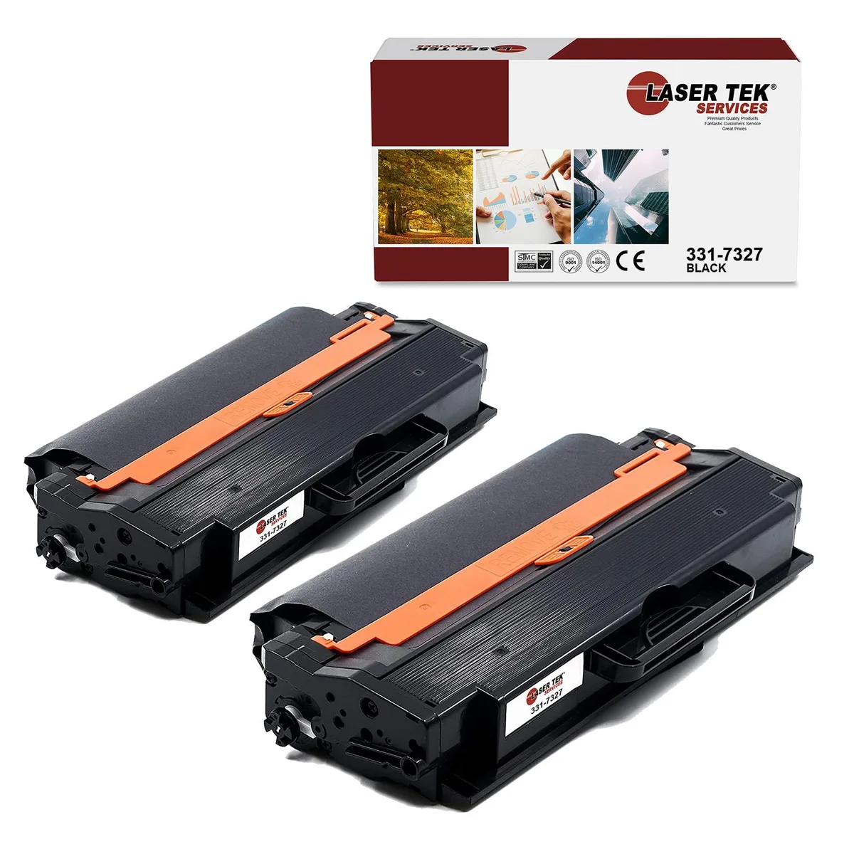 Laser Tek Services Laser Tek Services 331-7327 Black Toner Cartridge 2PK — product photo