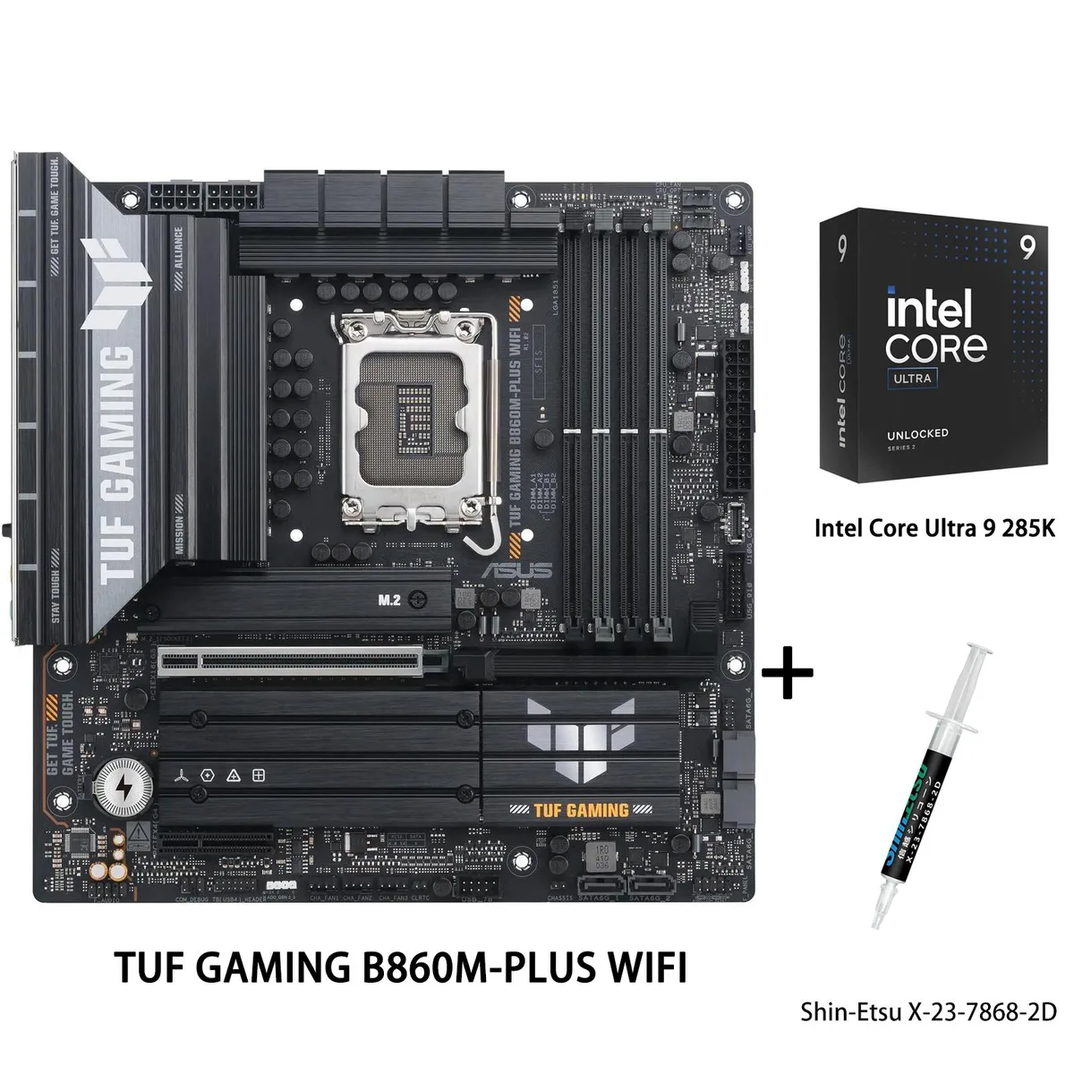 ASUS ASUS TUF GAMING B860M-PLUS WIFI &amp; Intel Ultra 9 285K Combo — product photo